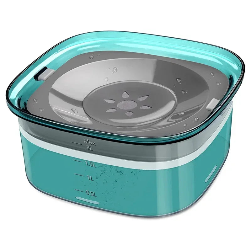 2L Dog Water Bowls Pet Floating Drinking Bowls Cat Anti Wet Mouth Anti Splash Large Capacity Drinker For Small Mid Large Dog