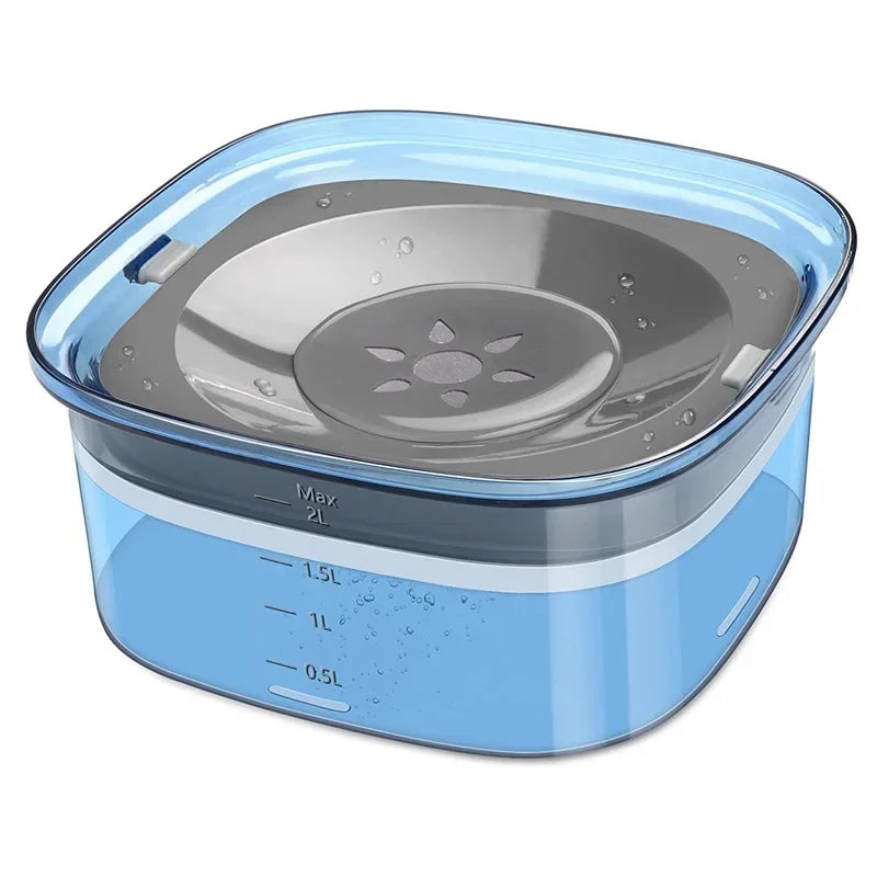 2L Dog Water Bowls Pet Floating Drinking Bowls Cat Anti Wet Mouth Anti Splash Large Capacity Drinker For Small Mid Large Dog